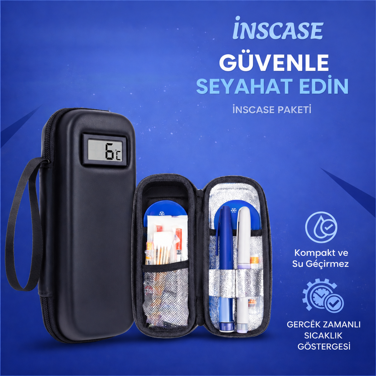 İnsCase™ İnsülin Soğutucu Takip Çantası