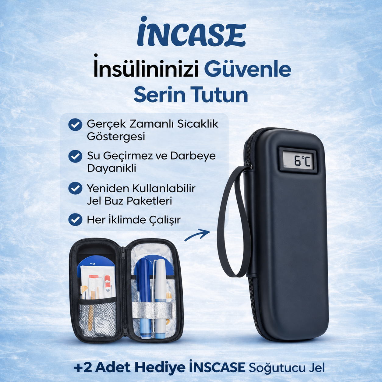 İnsCase™ İnsülin Soğutucu Takip Çantası